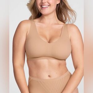 Honeylove V-Neck Bra SIZE XL - Sand
